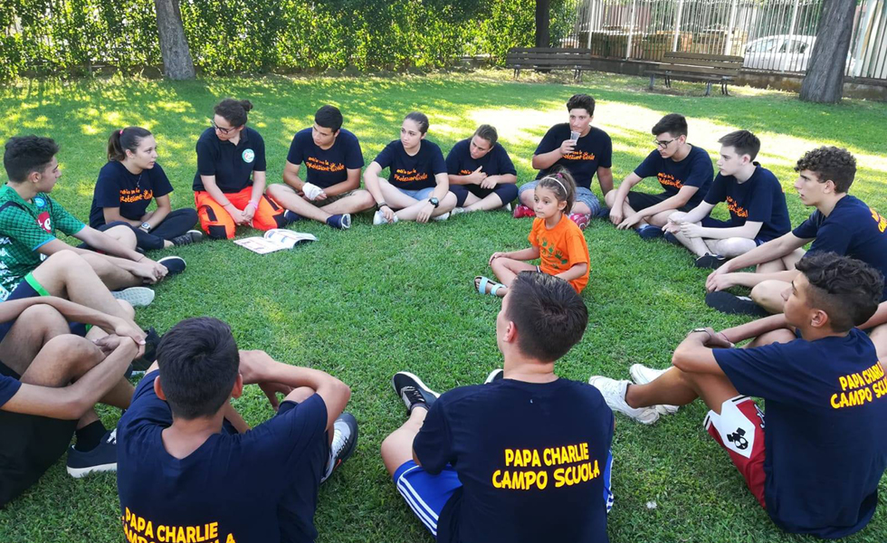 papa charlie campo scuola